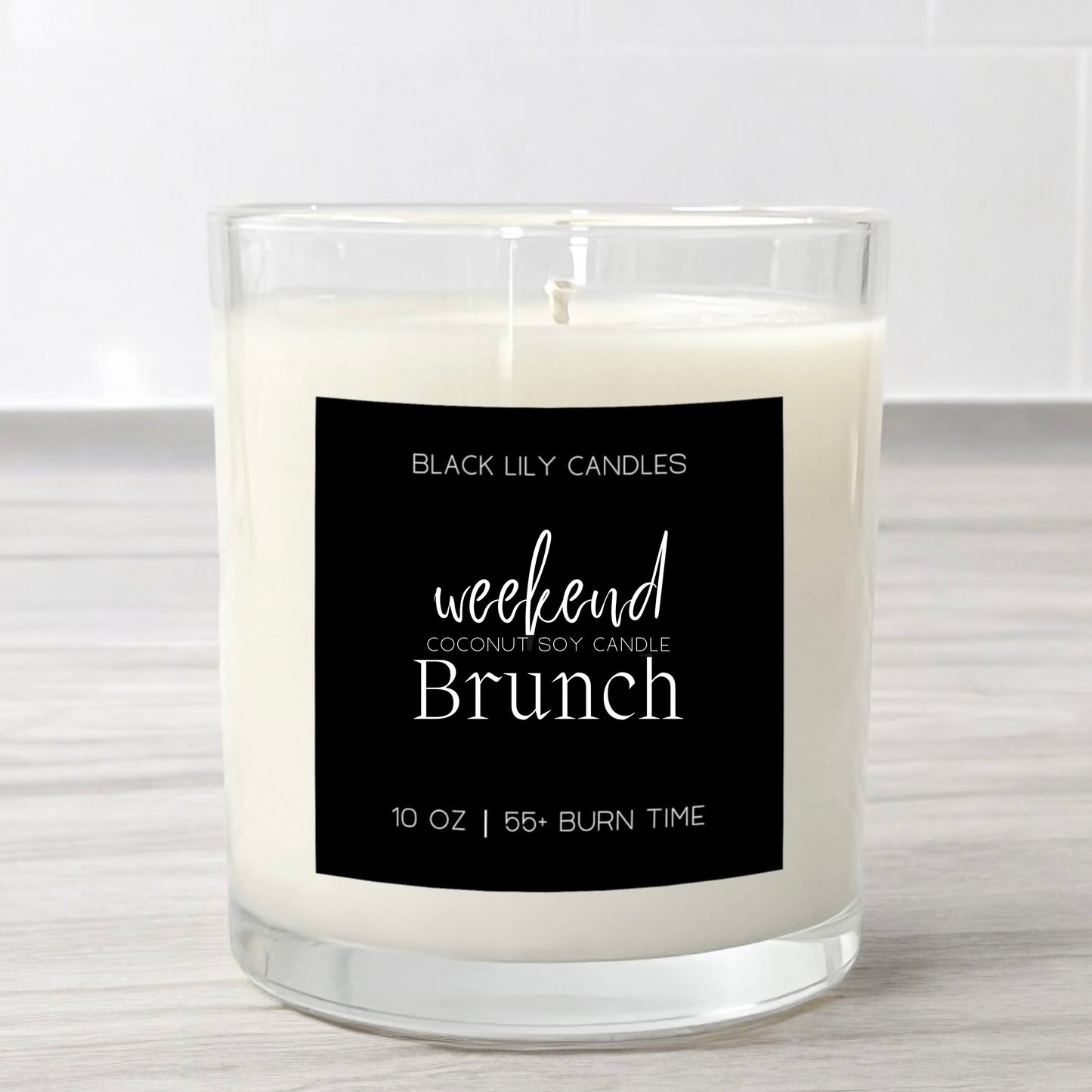 Weekend Brunch - Prosecco + Peach - Black Lily Candle Co